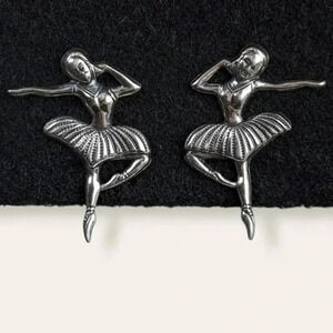 Vintage Beau Sterling Ballerina Earrings